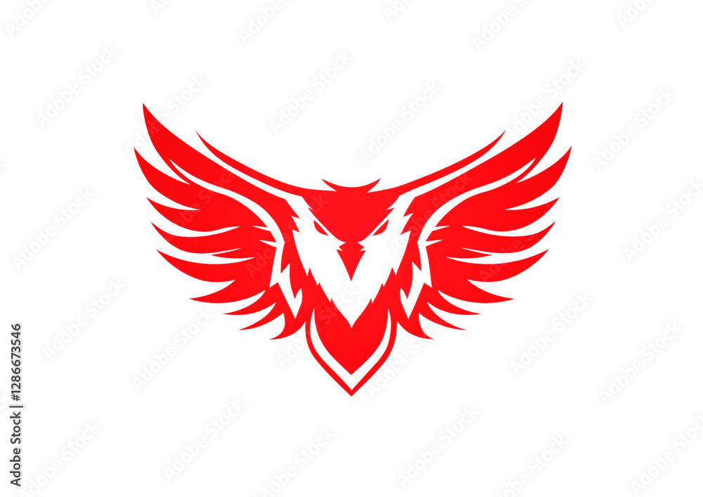 Fototapeta premium a eagle's head and feathers logo design isolated on a transparent background