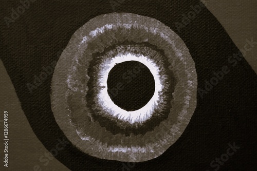 Abstract drawing. Close-up of a drawn eye.
