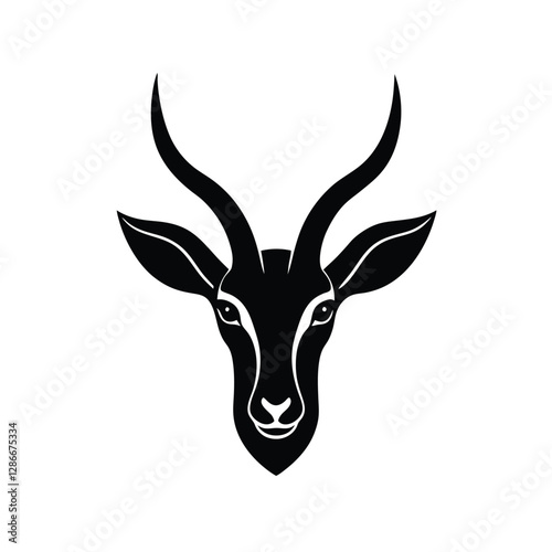 A vector illustration of an antelope head .