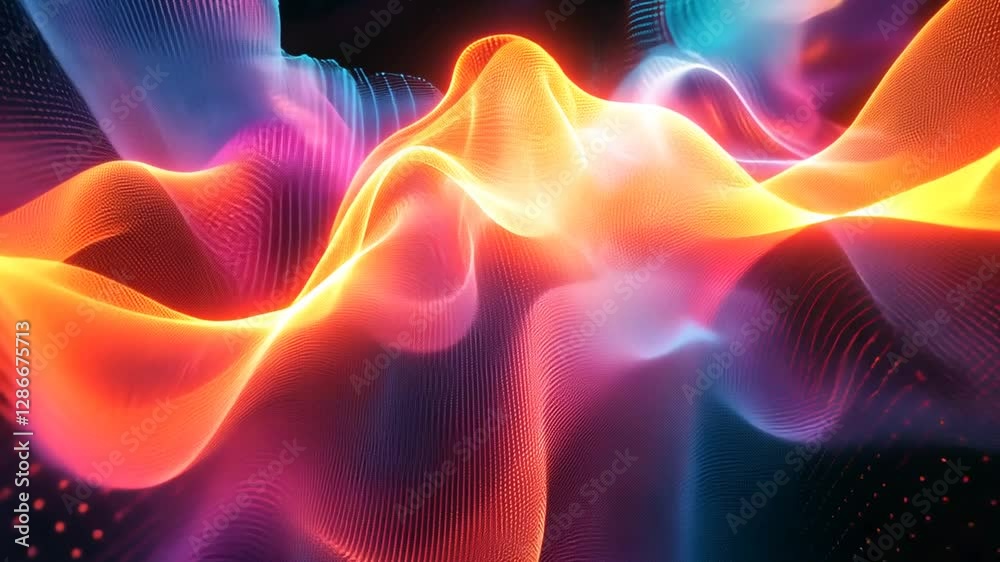 Abstract Futuristic Technology Glowing Particle Wave Background Animation Abstract Futuristic Technology Glowing Particle Wave Background Animation