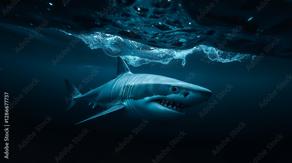 Fototapeta premium shark in agrasive mood