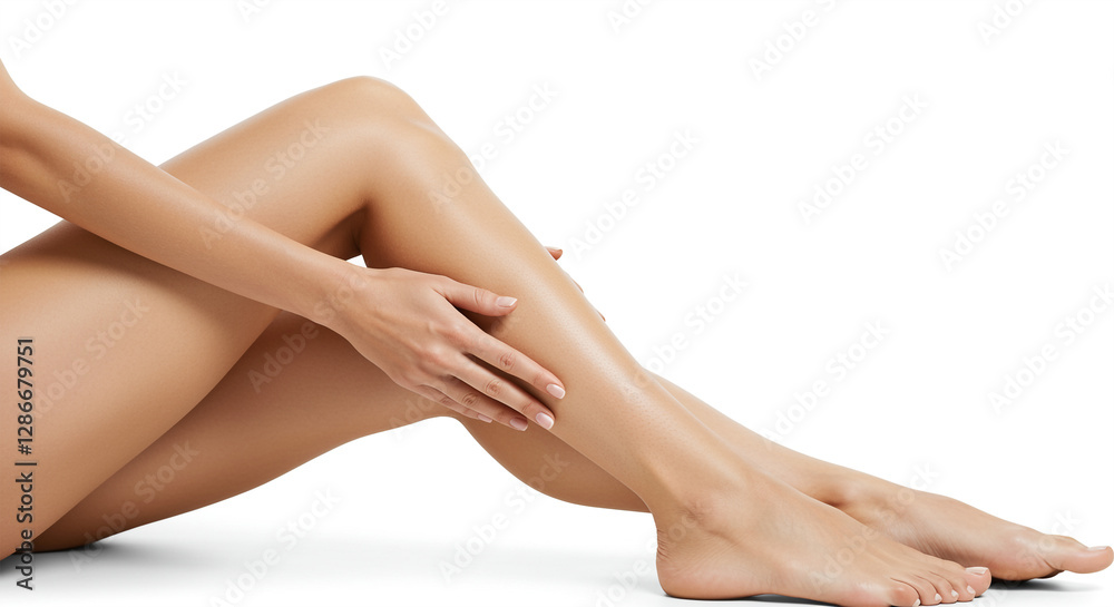 Smooth and silky female legs with perfect skin Smooth and silky female legs with perfect skin
