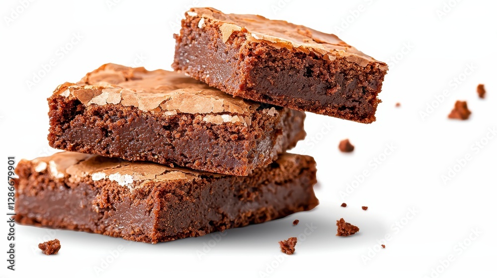 A tempting stack of moist and chewy brownies, chocolatey goodness, perfect for any occasion and satisfying dessert cravings A tempting stack of moist and chewy brownies, chocolatey goodness, perfect for any occasion and satisfying dessert cravings