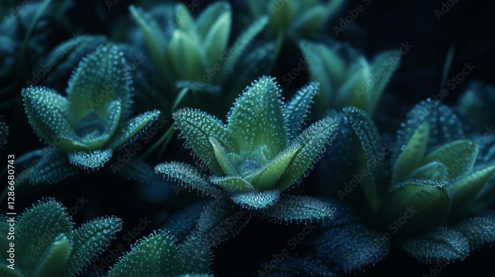 Obraz premium The vitality of dark night plants