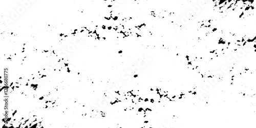 Distressed black texture. Dark grainy texture on white background. Dust overlay textured. Grain noise particles. Rusted white effect. Grunge design elements. Vector illustration, EPS 10.