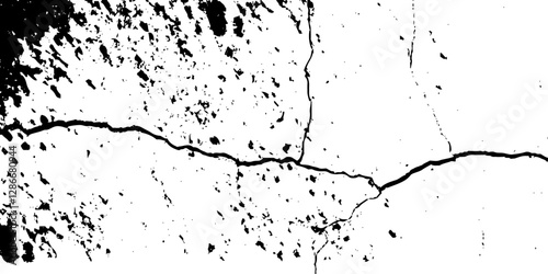 Distressed black texture. Dark grainy texture on white background. Dust overlay textured. Grain noise particles. Rusted white effect. Grunge design elements. Vector illustration, EPS 10.