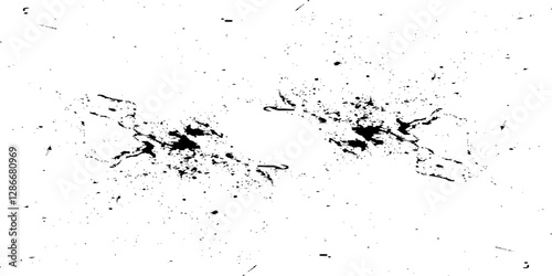 Distressed black texture. Dark grainy texture on white background. Dust overlay textured. Grain noise particles. Rusted white effect. Grunge design elements. Vector illustration, EPS 10.