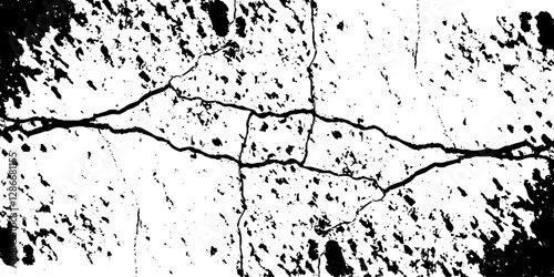 Distressed black texture. Dark grainy texture on white background. Dust overlay textured. Grain noise particles. Rusted white effect. Grunge design elements. Vector illustration, EPS 10.