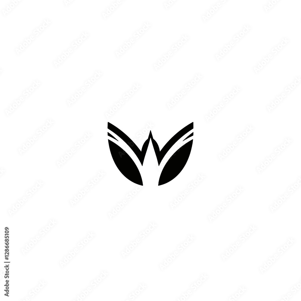 Abstract Black Logo Design Featuring Symmetric Shapes and Minimalist Style Abstract Black Logo Design Featuring Symmetric Shapes and Minimalist Style