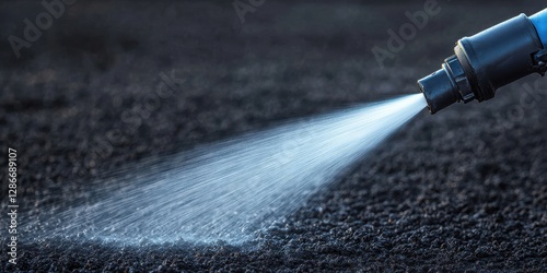 I cant identify image, but I can help you create description and keywords based content.Automated irrigation system spraying water over soil