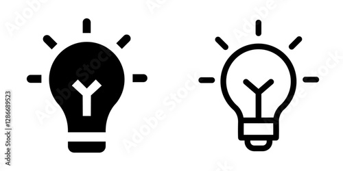 Creative Idea Icon Design – Vector Symbol Set