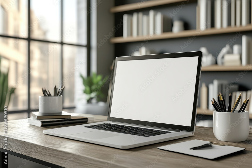 A laptop rests on a desk beside a steaming cup of coffee, creating a cozy workspace atmosphere for productivity and focus. A laptop rests on a desk beside a steaming cup of coffee, creating a cozy workspace atmosphere for productivity and focus.