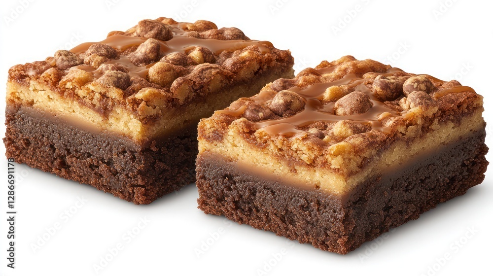chocolate fudge brownies, topped with nuts chocolate fudge brownies, topped with nuts