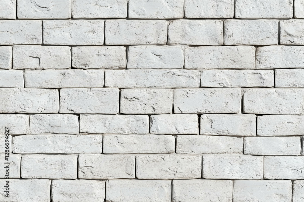 Naklejka premium White brick wall texture background. White brick wall pattern. White brick wall surface