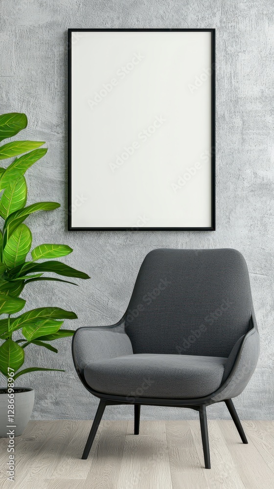Fototapeta premium Lively indoor plant positioned in a bright room enhancing the space with natural beauty and inviting atmosphere
