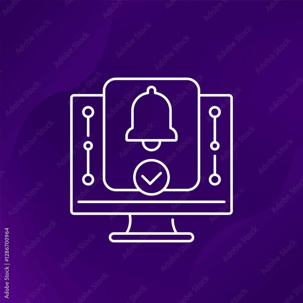 notification and alerts icon, line design notification and alerts icon, line design