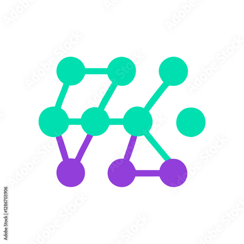 Abstract network design with interconnected nodes, digital innovation