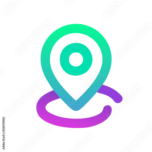 Free Download Colorful location pin icon on white background, digital mapping concept - GFXLoad