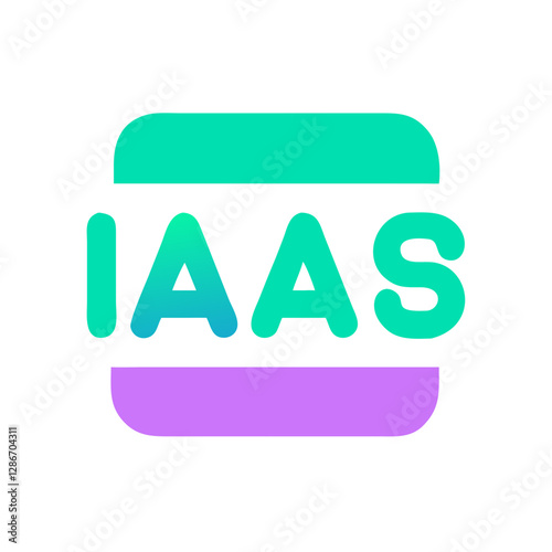 IAAS logo design, modern branding, vibrant colors, cloud computing concept