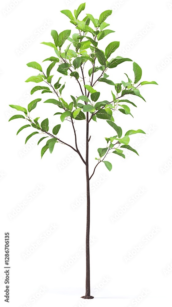 Small Growing Plant with Fresh Green Leaves in Natural Light Image Small Growing Plant with Fresh Green Leaves in Natural Light Image