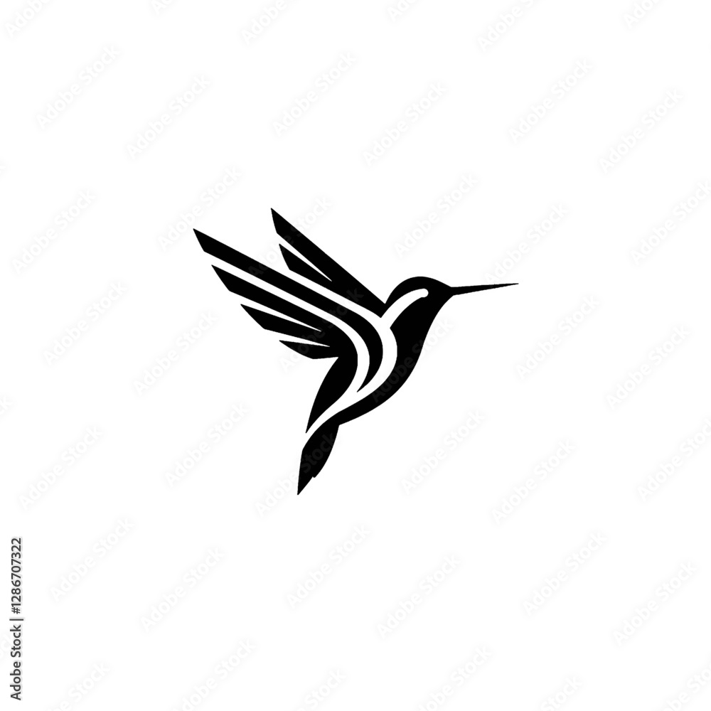 Obraz premium Hummingbird Vector Logo Design