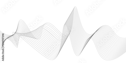 Abstract modern background, curved lines, create the effect of an optical illusion and will successfully complement your design stock illustration.