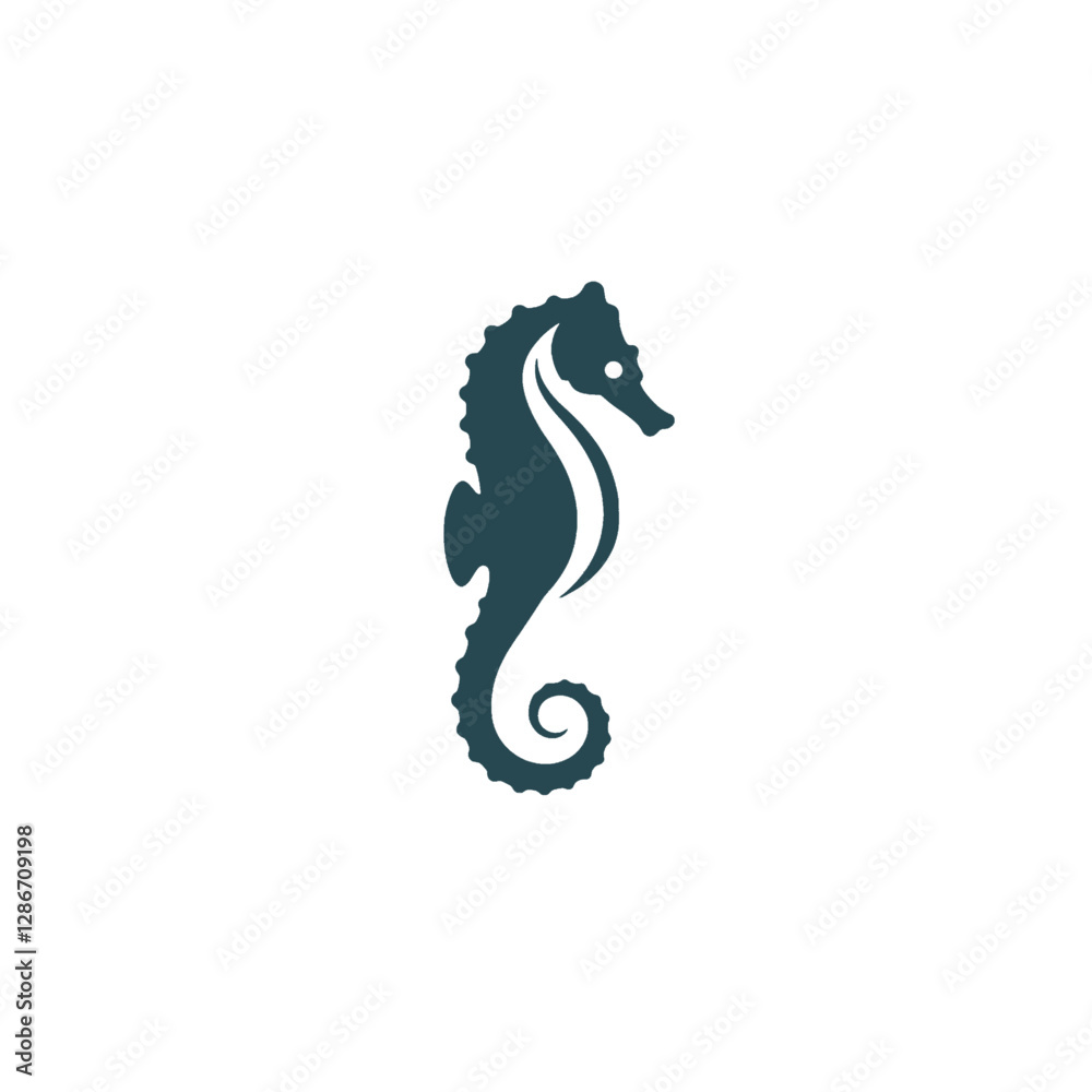 Fototapeta premium Sea Horse Vector Logo Design