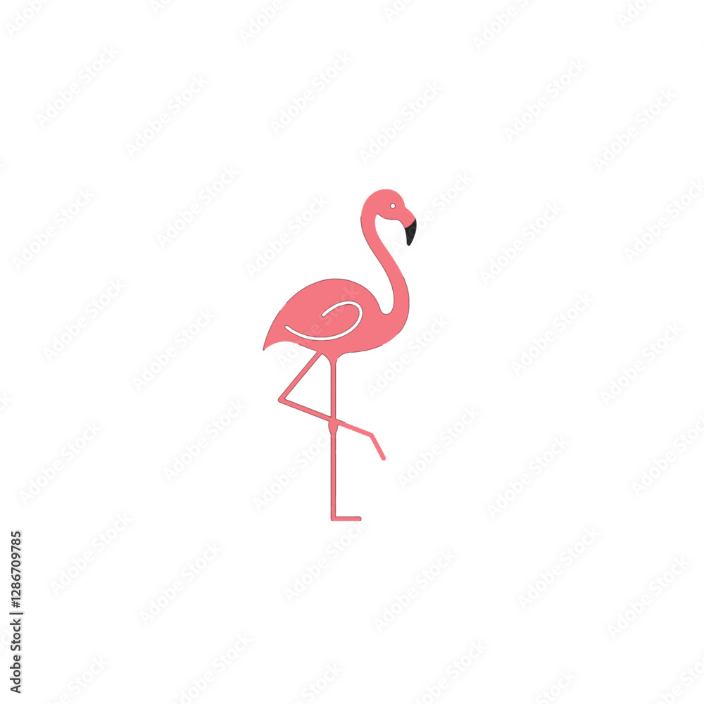Obraz premium Flamingo Vector Logo Design