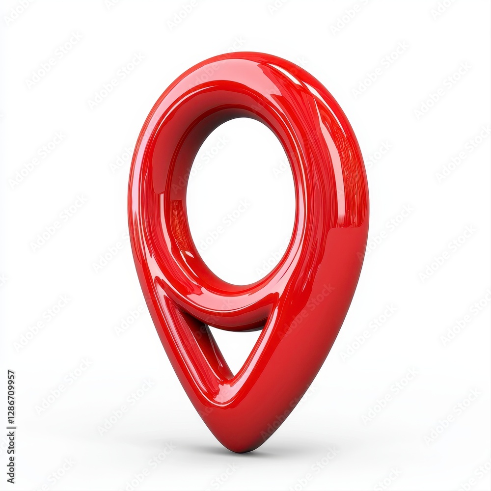 Close-up of vibrant red pin marker positioned on a bright surface suggesting importance in mapping or location services Close-up of vibrant red pin marker positioned on a bright surface suggesting importance in mapping or location services