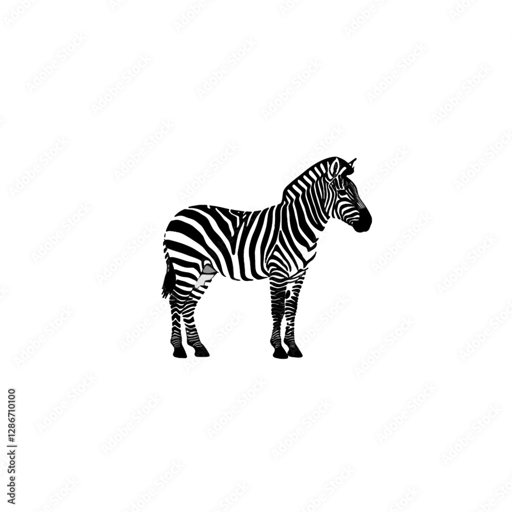 Obraz premium Zebra Vector Logo Design