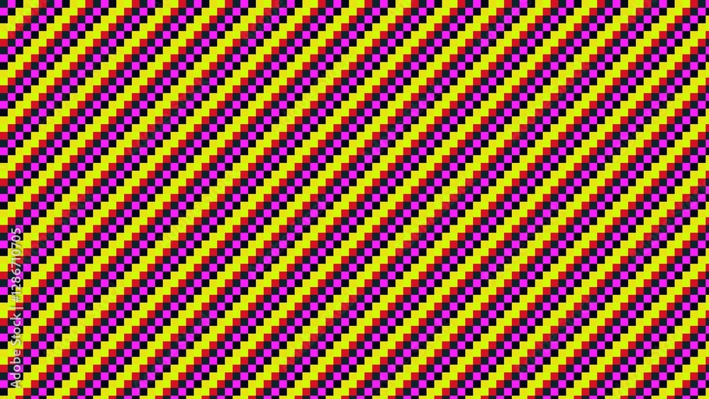 Colorful pixelated zigzag pattern