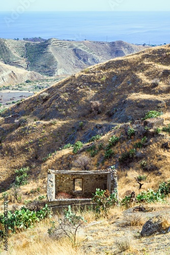 Ghost Town, Pentedattilo Village, Calabria, Italy, Europe photo