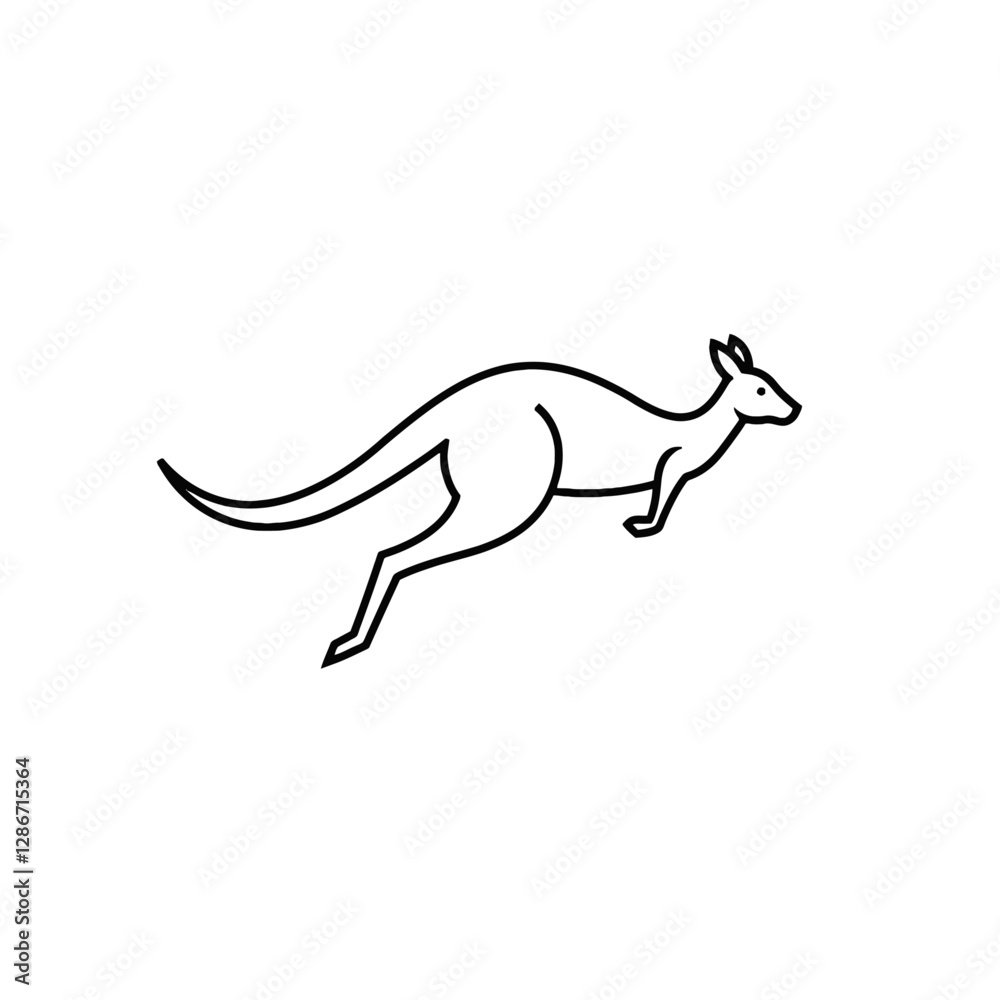 Obraz premium Kangaroo Vector Logo Design