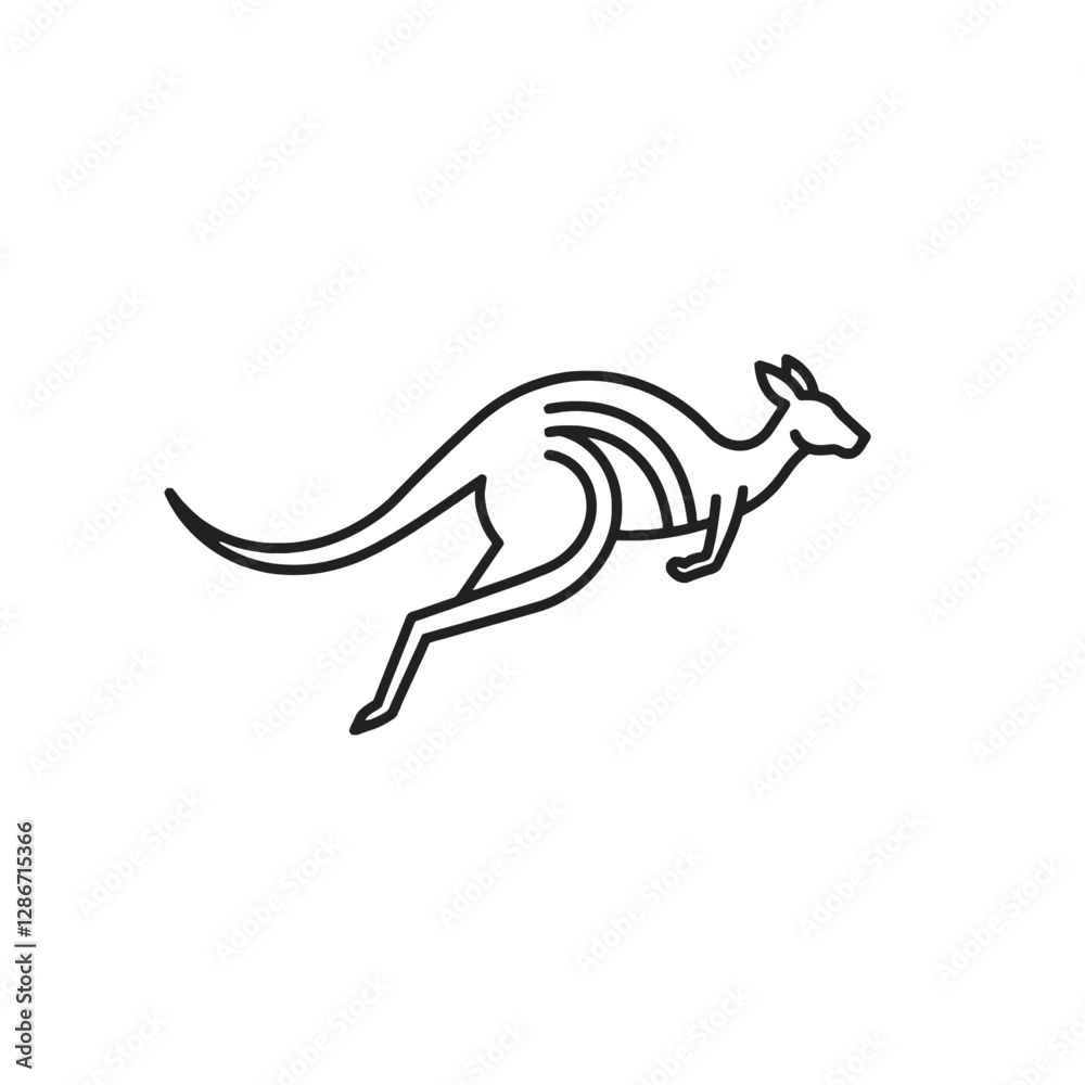 Obraz premium Kangaroo Vector Logo Design