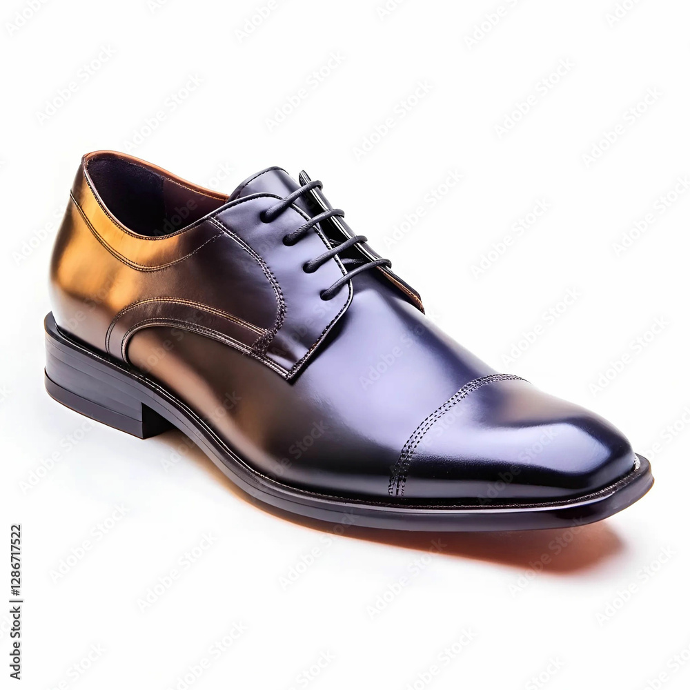 A stylish black shoe stock illustration on a white background A stylish black shoe stock illustration on a white background