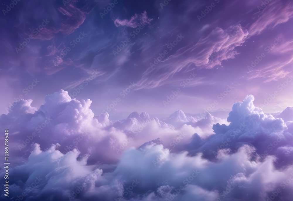 Obraz premium Violet blue abstract background with wispy clouds of fog and subtle mistiness, veiled, misty