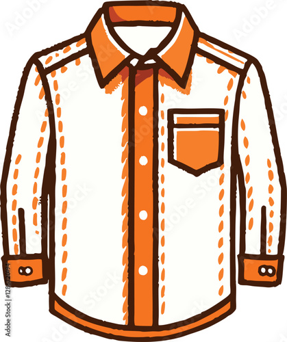 Colorful Formal Shirt with Minimalist Vector Design Featuring Retro Vintage Illustration for a Stylish and Elegant Fashion Statement