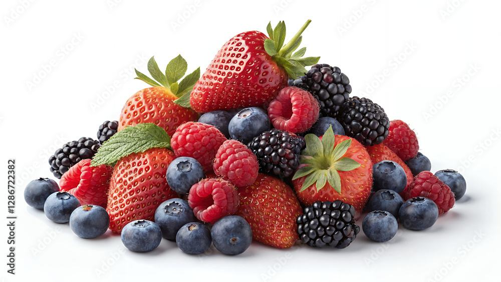 Berry Bounty: A Colorful Pile of Summer Fruits. Berry Bounty: A Colorful Pile of Summer Fruits.