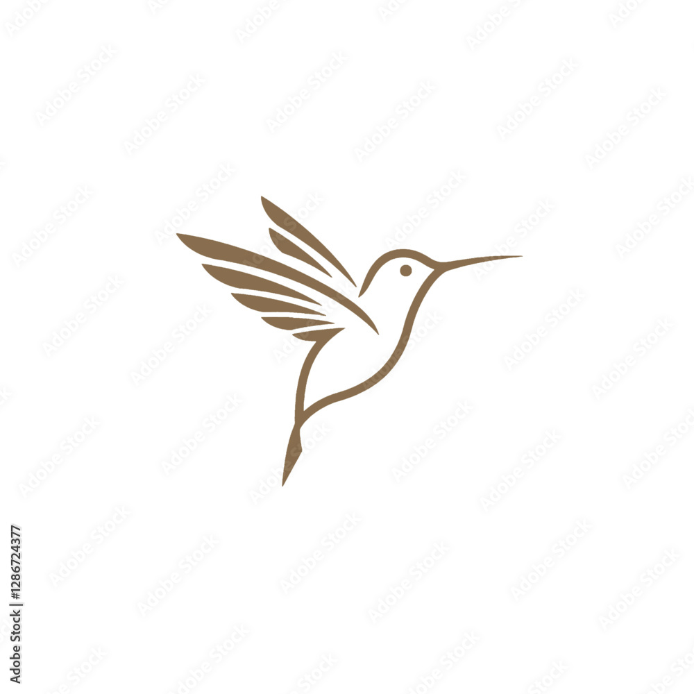 Fototapeta premium Hummingbird Vector Logo Design