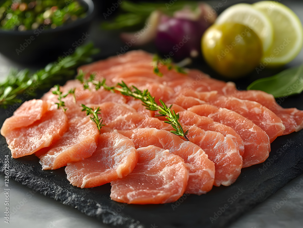 Fresh Ingredients Prepared for a Summer Grill Featuring Juicy Tomatoes, Aromatic Herbs, and Tender Meat on a Clean White Surface Fresh Ingredients Prepared for a Summer Grill Featuring Juicy Tomatoes, Aromatic Herbs, and Tender Meat on a Clean White Surface