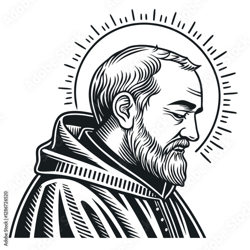 Saint Padre Pio of Pieltrelcina - Vector 