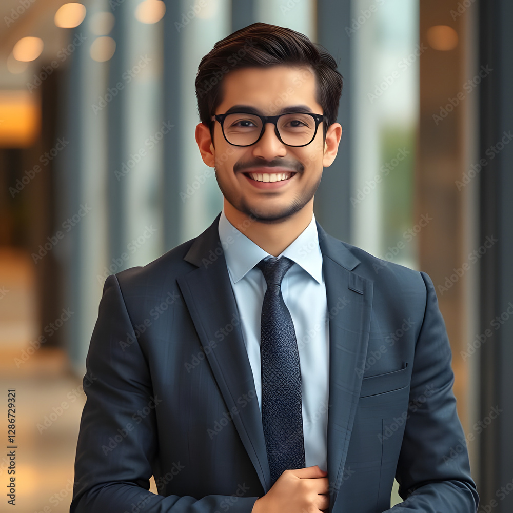 Fototapeta premium Happy Smiling Employee Working in Office
