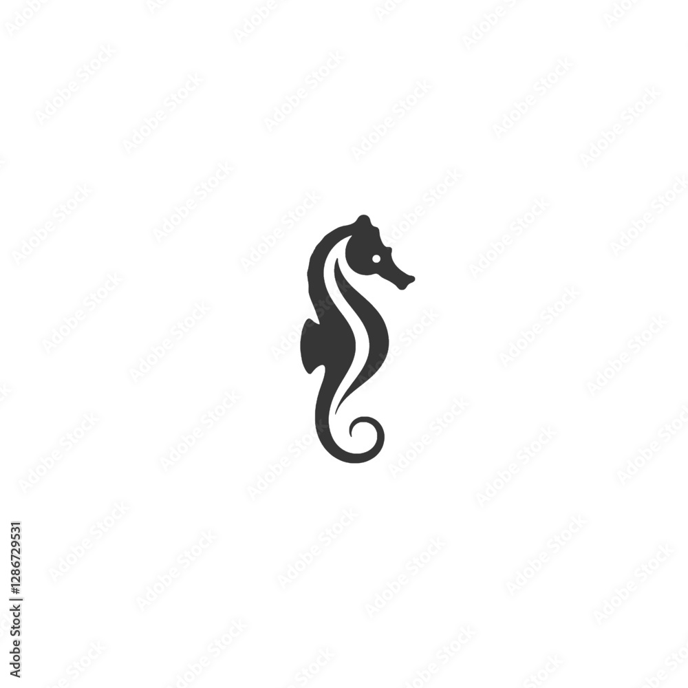 Obraz premium Sea Horse Vector Logo Design