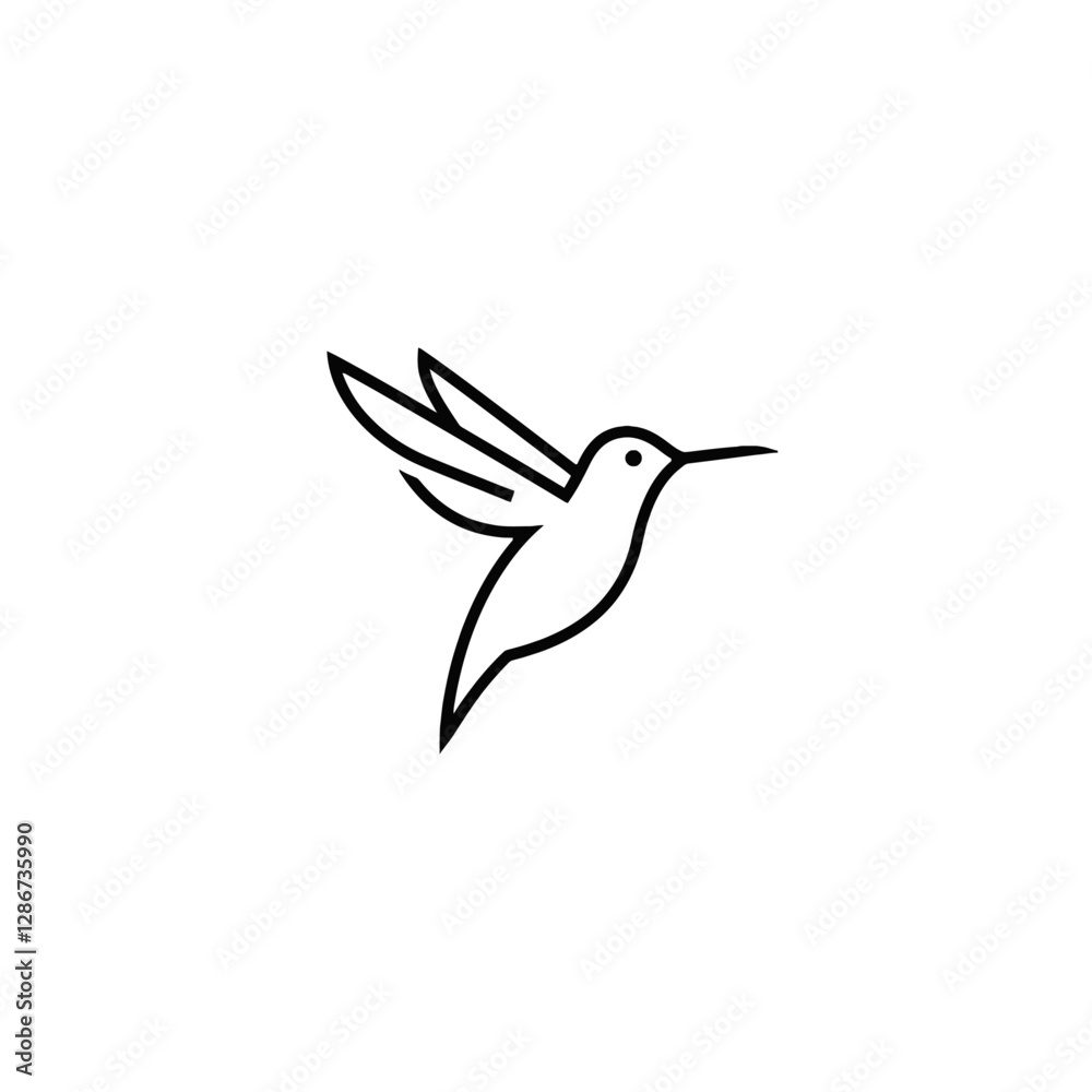 Obraz premium Hummingbird Vector Logo Design