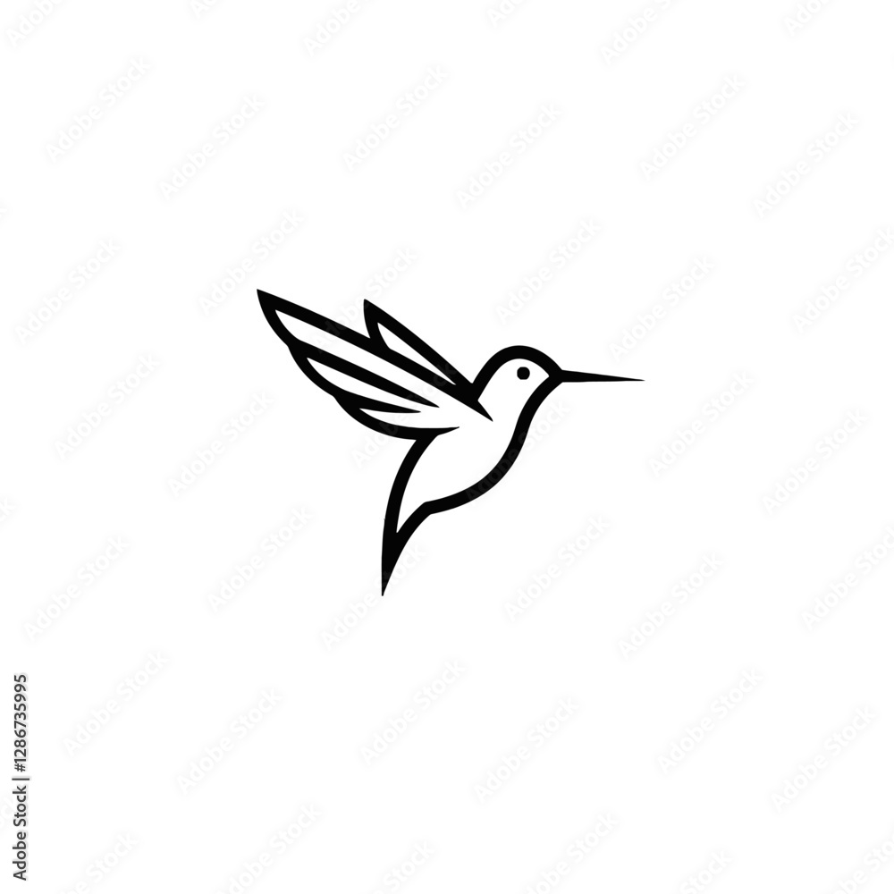 Obraz premium Hummingbird Vector Logo Design