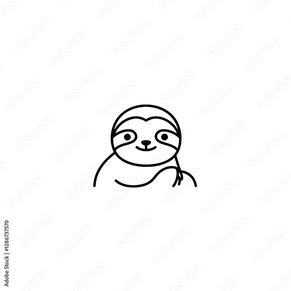 Obraz premium Sloth Vector Logo Design