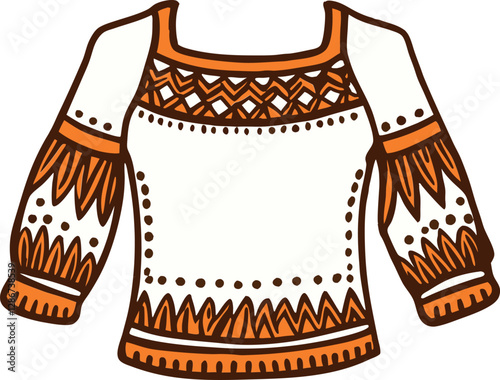 Trendy Cold Shoulder Top in a Colorful Minimalistic Vector Design with Retro Vintage Illustration, Perfect for Casual Chic, Streetwear, Fashionable Outfits, Elegant Wear, and Stylish Modern Apparel