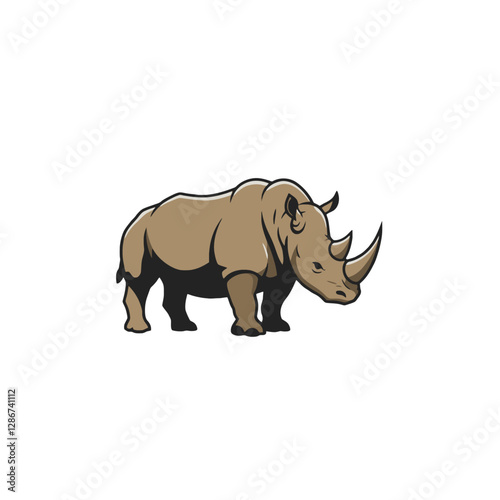 Rhinoceros Vector Logo Design