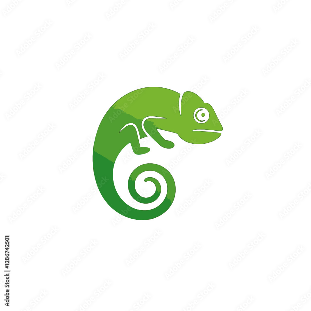 Fototapeta premium Chameleon Vector Logo Design