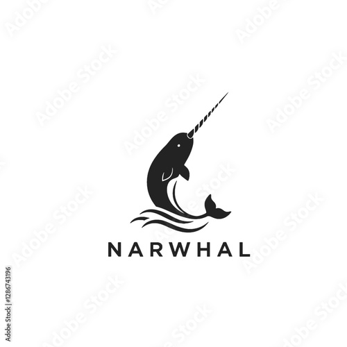 Narwhal Vector Logo Design